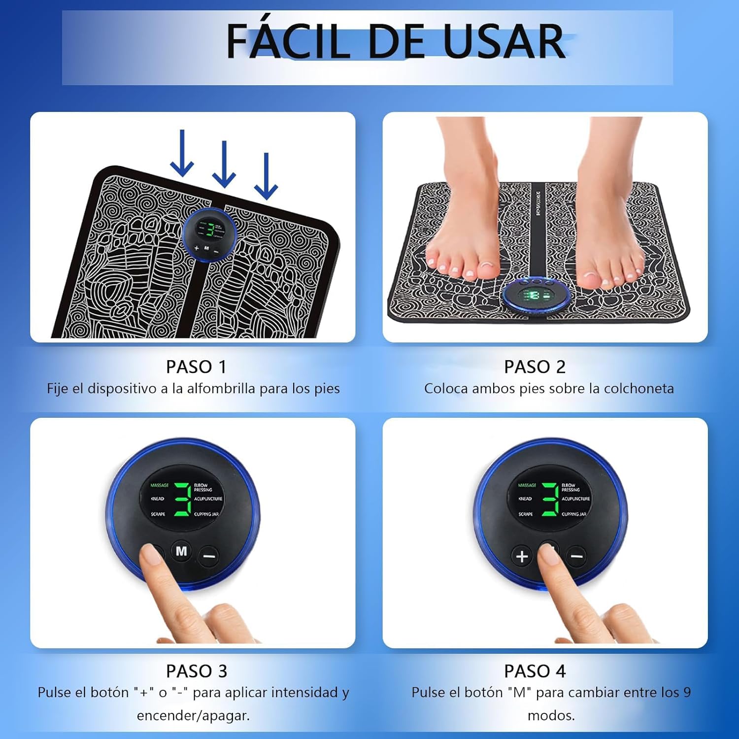 Masajeador EMS para Pies - Alivio instantáneo y descanso total